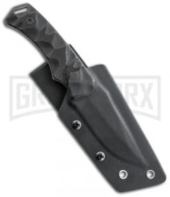 Schrade SCHF14 Fixed Blade Knife - Black Stonewash Plain -Best Knife Shop schrade fixed schf14 sheath large