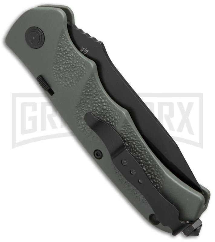 Schrade Extreme Survival Green Automatic Knife - Tanto Black Plain 4 Schrade Extreme Survival Green Automatic Knife - Tanto Black Plain - Image 2