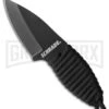Schrade SCH406N Fixed Blade Neck Knife - Black Plain -Best Knife Shop schrade sch406n fixed jm large