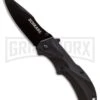 Schrade Black MAGIC Spring Assisted Knife- Black Plain -Best Knife Shop schrade scha7b large