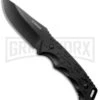 Schrade SCHF32 Black Rubber Fixed Blade Knife - Black Plain -Best Knife Shop schrade schf32 jm large
