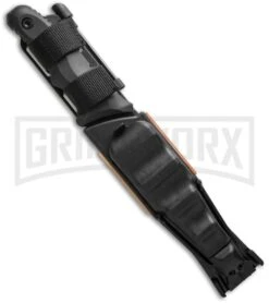 Schrade SCHF39 Guide Master Sling Shot Fixed Blade Knife - Black Plain -Best Knife Shop schrade schf39 sheath cm large