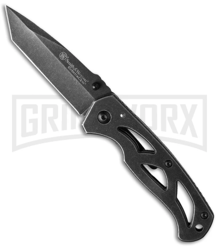 Smith & Wesson Extreme Ops CK404 Black Folding Knife - Tanto Black 3 Smith & Wesson Extreme Ops CK404 Black Folding Knife - Tanto Black