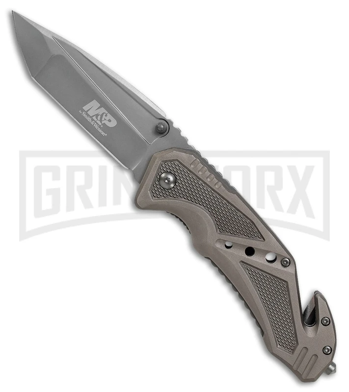 Smith & Wesson M&P Off Road Rescue Gray Tanto Liner Lock Knife - Gray Plain 3 Smith & Wesson M&P Off Road Rescue Gray Tanto Liner Lock Knife - Gray Plain