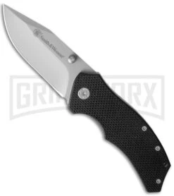 Smith & Wesson Black G-10 Folding Knife - Bead Blast Plain