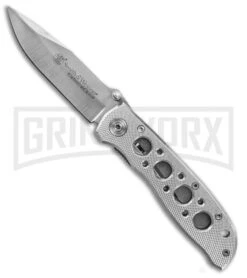 Smith & Wesson Extreme Ops CK105H Silver Folding Knife - Satin Plain