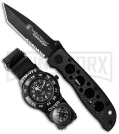 Smith & Wesson Extreme Ops Watch & Folding Knife Combo Pack