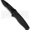 Smith & Wesson Mini SWAT Manual Folding Knife - Black Serr -Best Knife Shop smith wesson sw3001b tactical serr swat large