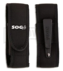 SOG Blade Light Folding Knife Green LED - Satin Plain -Best Knife Shop sog bladelight folder blt50 n sheath large