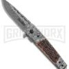Tac-Force Jigged Bone Damascus Spring Assisted Knife - Damascus Plain -Best Knife Shop tac force jigged bone damascus TF 704BN BP 18547 er large