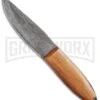 Tallen Damascus Small Skinner Wood - Damascus Plain -Best Knife Shop tallen damascus mini skinner large