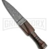 Tallen Sgian Dubh Brown Rosewood Fixed Blade Knife - Damascus Plain -Best Knife Shop tallen sgian dubh brown rosewood damascus BP 29709 jr large