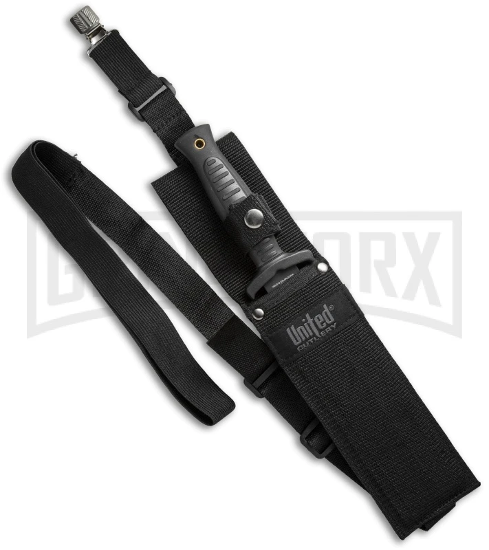 United Cutlery Black Combat Commander Tanto Knife - Black Plain 4 United Cutlery Black Combat Commander Tanto Knife - Black Plain - Image 2