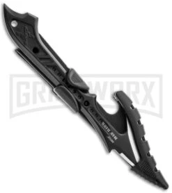 United Cutlery M48 Hawk Harpoon Fixed Blade Knife - Satin Plain -Best Knife Shop united cutlery m48 hawk harpoon uc2971 black sheath large