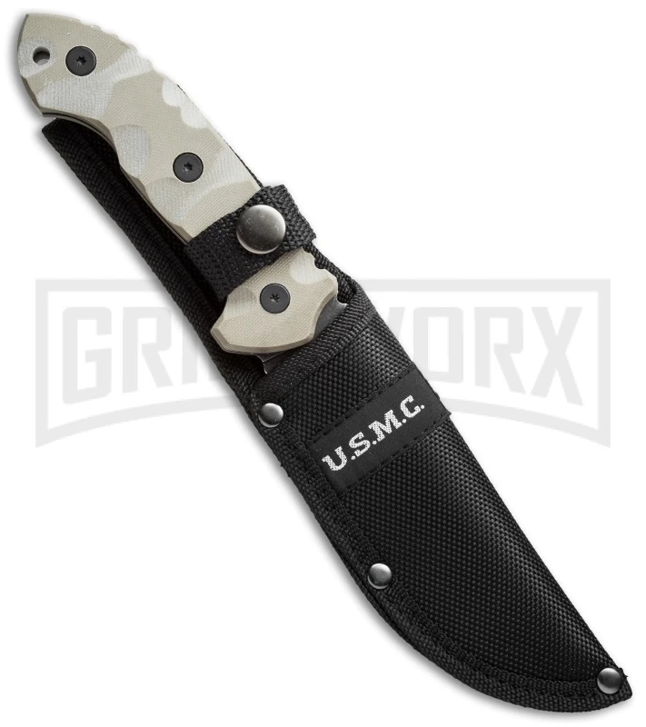United Cutlery USMC Tactical Fighter Fixed Blade Knife - Black Plain 4 United Cutlery USMC Tactical Fighter Fixed Blade Knife - Black Plain - Image 2