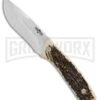 Western Cross-Trail Brown Delrin Stag Fixed Blade Knife - Satin Plain 1 Western Cross-Trail Brown Delrin Stag Fixed Blade Knife - Satin Plain -Best Knife Shop western cross trail brown delrin stag satin BP 29306 jr large